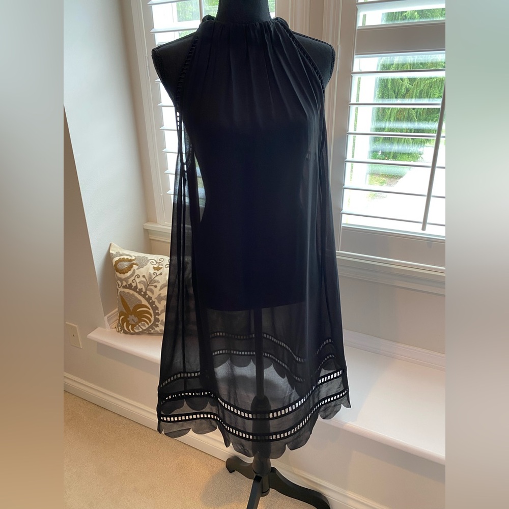 Ted Baker Black Cover-Up with Sheer Details